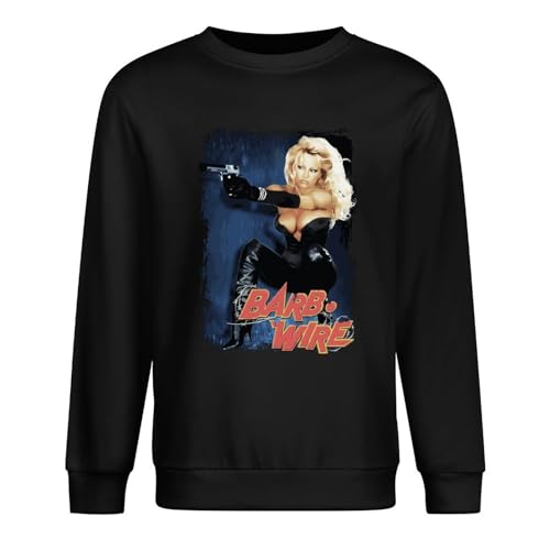 Barb Wire Cult Movie Sci Fi Pamela Anderson Comic Book Mens Men's Long Sleeve Crewneck 100% Cotton Pullover Sweatshirts Black XXL von Abuela