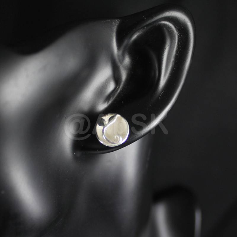 925 Sterling Silber 11, 5mm Niedliche Neue Blatt Ohrstecker Se9 von Abundance74