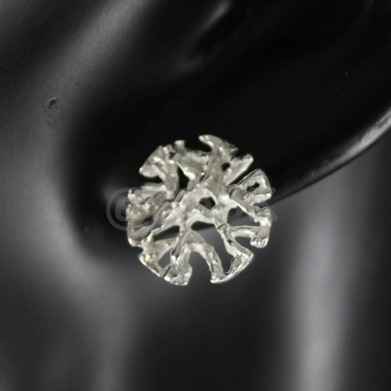 925 Sterling Silber 15mm Coral Inspire Mattierte Und Polierte Ohrstecker Be1 von Abundance74