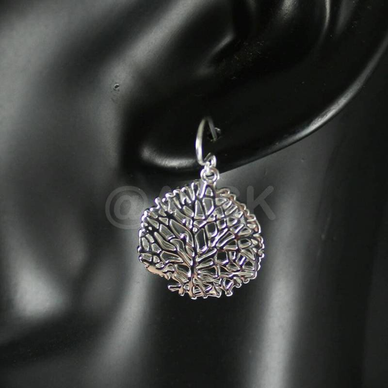 925 Sterling Silber 32mm Unikat Coral Inspire Design Ohrringe Be4 von Abundance74