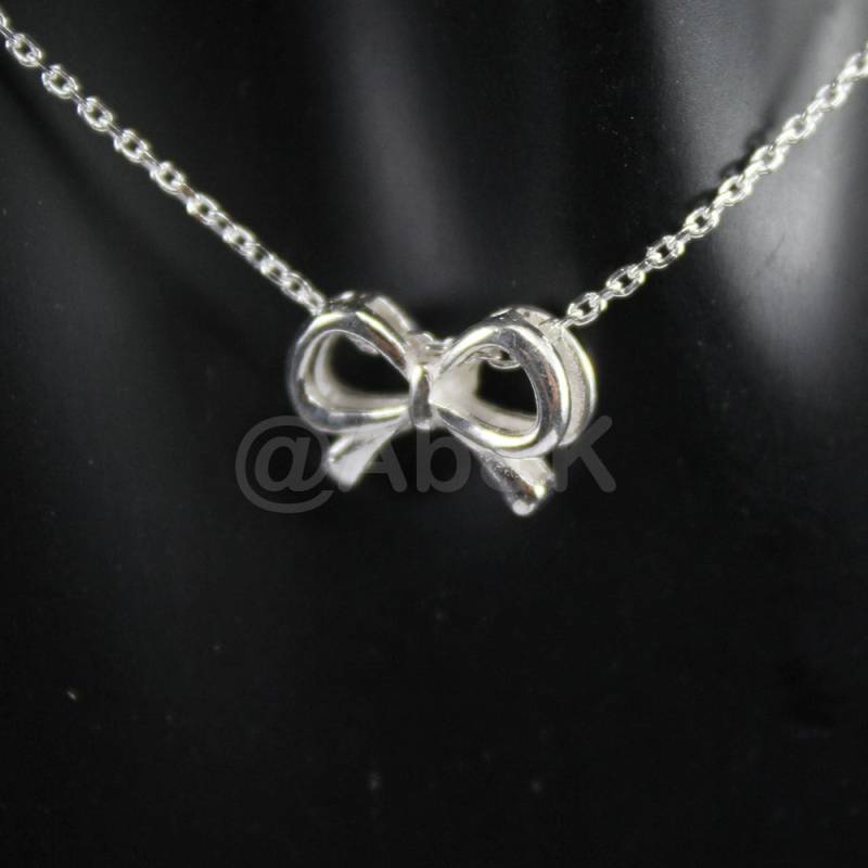 925 Sterling Silber-Bogen-Anhänger Mit Kette Halskette 18 Zoll Länge Bcn1 von Abundance74