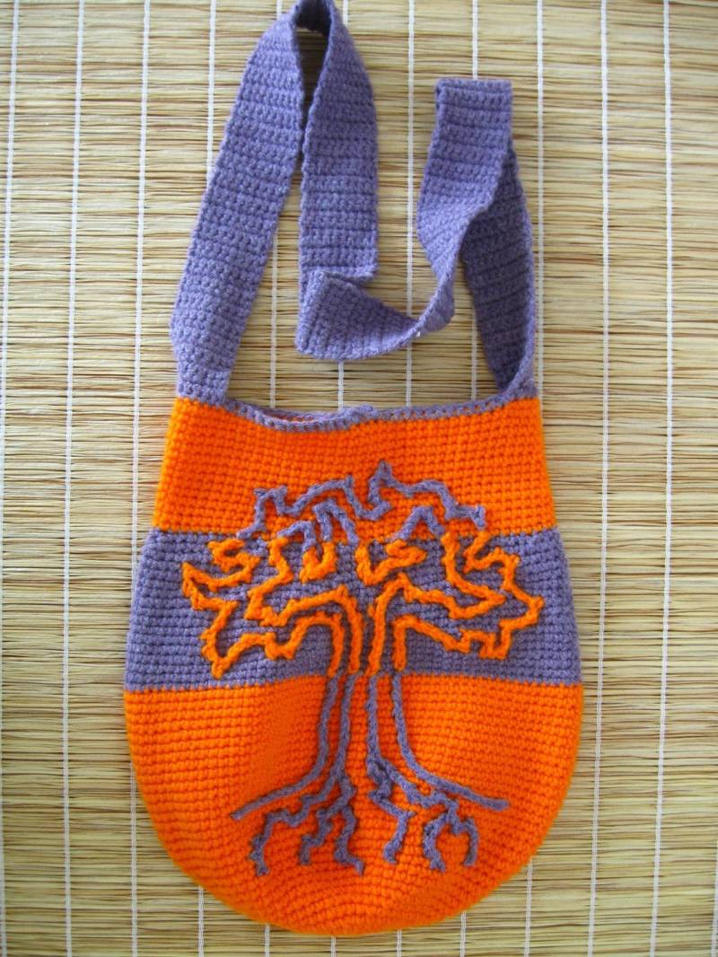 Orange Und Lila Baum Tasche Orange Und Lila Baum Tasche von Abundanza