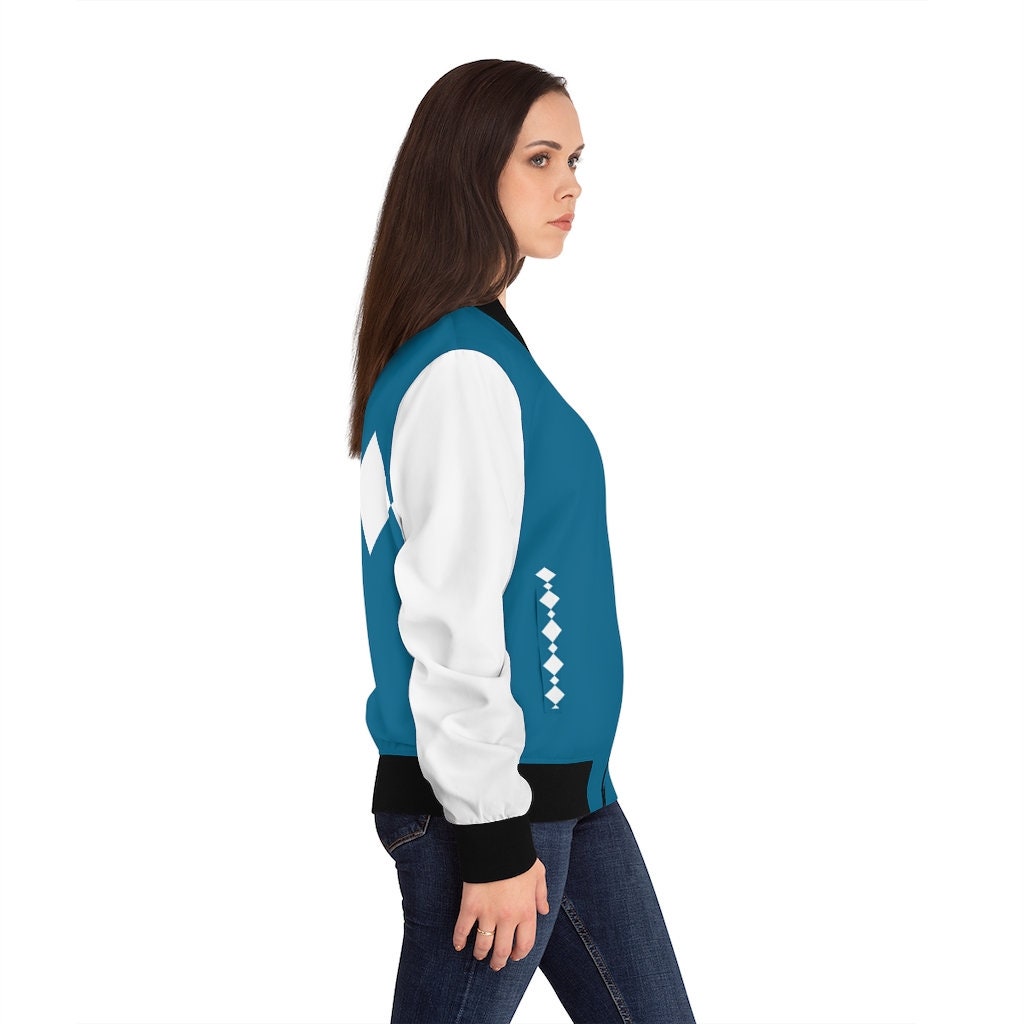 Angel Grove High School Blue Ranger Damen Bomberjacke | Aop von Abundifind