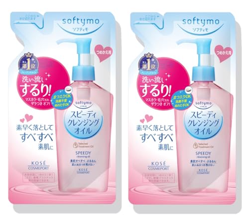 Kose Cosmeport Softymo Speedy Make-up Cleansing Oil Refill – 2 Nachfüllpackungen à 210 ml (insgesamt 420 ml) von Aburiya