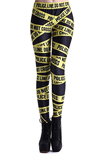 Abyelike Damen Cosmic Galaxy Stretch Leggings Tights Digital Print, gold, One size von Abyelike