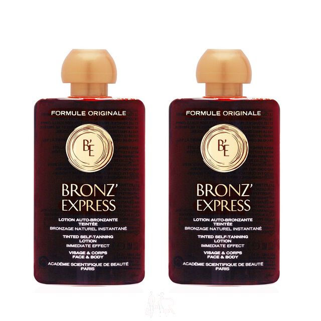 2x Academie Bronz Express Lotion Auto-Bronzante Teintee Selbstbr?unungslotion 100 ml = 200 ml von Acad?mie