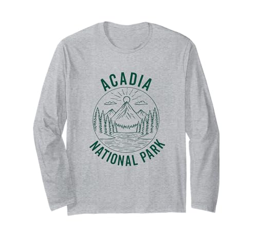 Acadia National Park Souvenir Maine Retro für Männer Frauen Kinder Langarmshirt von Acadia National Park Souvenir