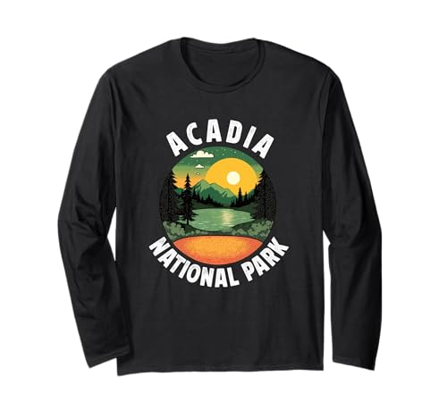 Acadia National Park Souvenir Maine Retro für Männer Frauen Kinder Langarmshirt Acadia National Park Souvenir Maine Retro für Männer Frauen Kinder Langarmshirt von Acadia National Park Souvenir