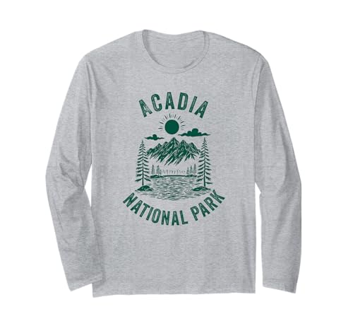 Acadia National Park Souvenir Maine Retro für Männer Frauen Kinder Langarmshirt von Acadia National Park Souvenir