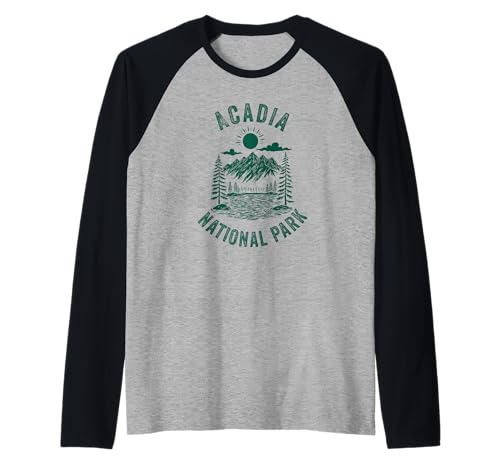Acadia National Park Souvenir Maine Retro für Männer Frauen Kinder Raglan Acadia National Park Souvenir Maine Retro für Männer Frauen Kinder Raglan von Acadia National Park Souvenir