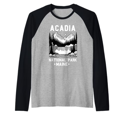 Acadia National Park Souvenir Maine Retro für Männer Frauen Kinder Raglan Acadia National Park Souvenir Maine Retro für Männer Frauen Kinder Raglan von Acadia National Park Souvenir