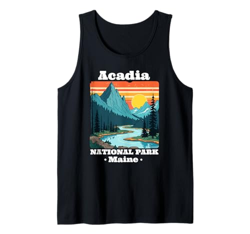 Acadia National Park Souvenir Maine Retro für Männer Frauen Kinder Tank Top Acadia National Park Souvenir Maine Retro für Männer Frauen Kinder Tank Top von Acadia National Park Souvenir