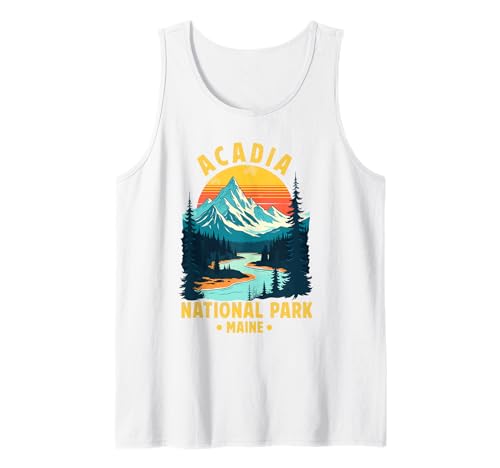 Acadia National Park Souvenir Maine Retro für Männer Frauen Kinder Tank Top Acadia National Park Souvenir Maine Retro für Männer Frauen Kinder Tank Top von Acadia National Park Souvenir