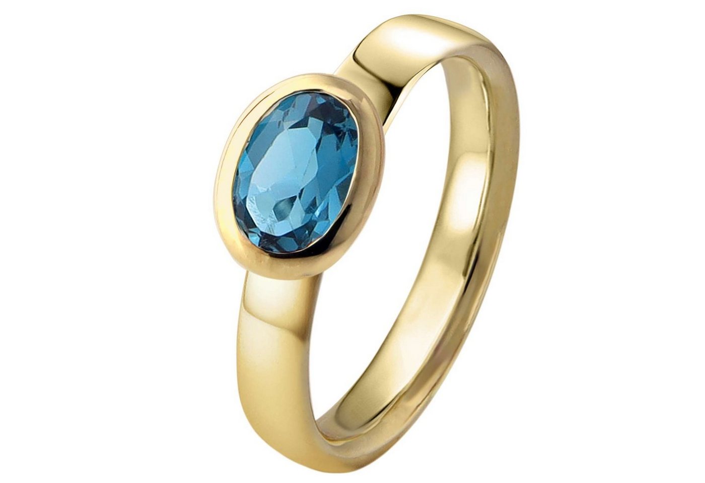 Acalee Goldring Topas Gold 333 / 8K Echt Topas London Blau von Acalee