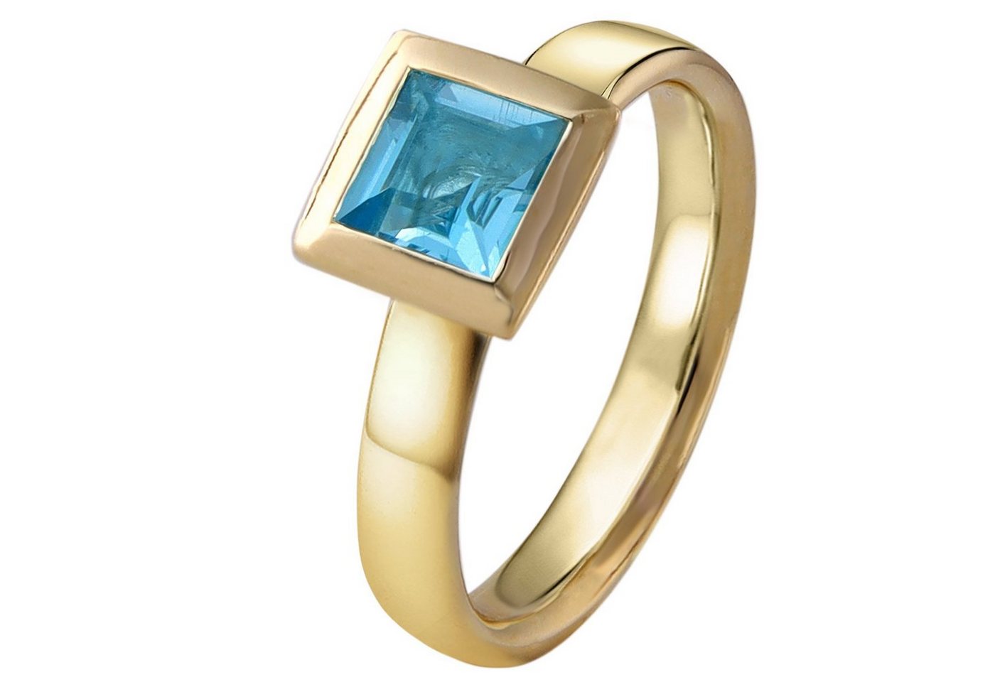 Acalee Goldring Topas Gold 333 / 8K Echt Topas Swiss Blau von Acalee