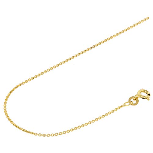 Acalee Halskette 333 Gold / 8 Karat Anker-Kette 1,1 mm eleganter Halsschmuck aus Echtgold für Damen, wunderschöne Geschenkidee, 10-1011-42 42 cm von ACALEE