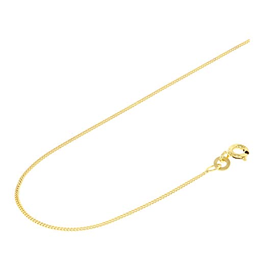 ACALEE Halskette 333 Gold / 8 Karat Panzer-Kette 1,1 mm eleganter Halsschmuck aus Echtgold für Damen, wunderschöne Geschenkidee, 10-3011-60 60 cm von ACALEE