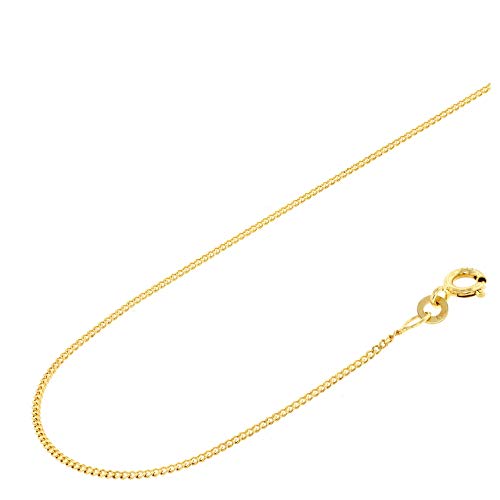 ACALEE Halskette 333 Gold / 8 Karat Panzer-Kette 1,2 mm eleganter Halsschmuck aus Echtgold für Damen, wunderschöne Geschenkidee, 10-3012-50 50 cm von ACALEE