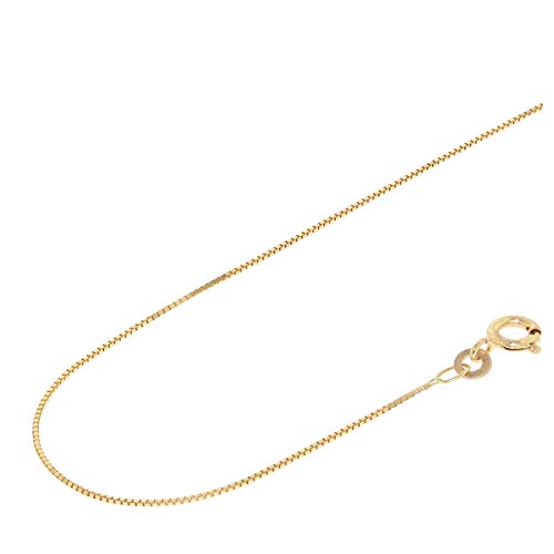 Acalee Halskette 333 Gold / 8 Karat Venezianer-Kette 0,7 mm eleganter Halsschmuck aus Echtgold für Damen, wunderschöne Geschenkidee, 10-2007-40 40 cm von ACALEE