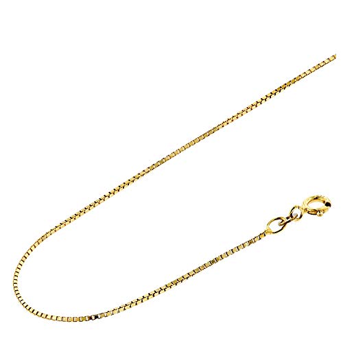 Acalee Halskette 333 Gold / 8 Karat Venezianer-Kette 0,9 mm eleganter Halsschmuck aus Echtgold für Damen, wunderschöne Geschenkidee, 10-2009-36 36 cm von ACALEE