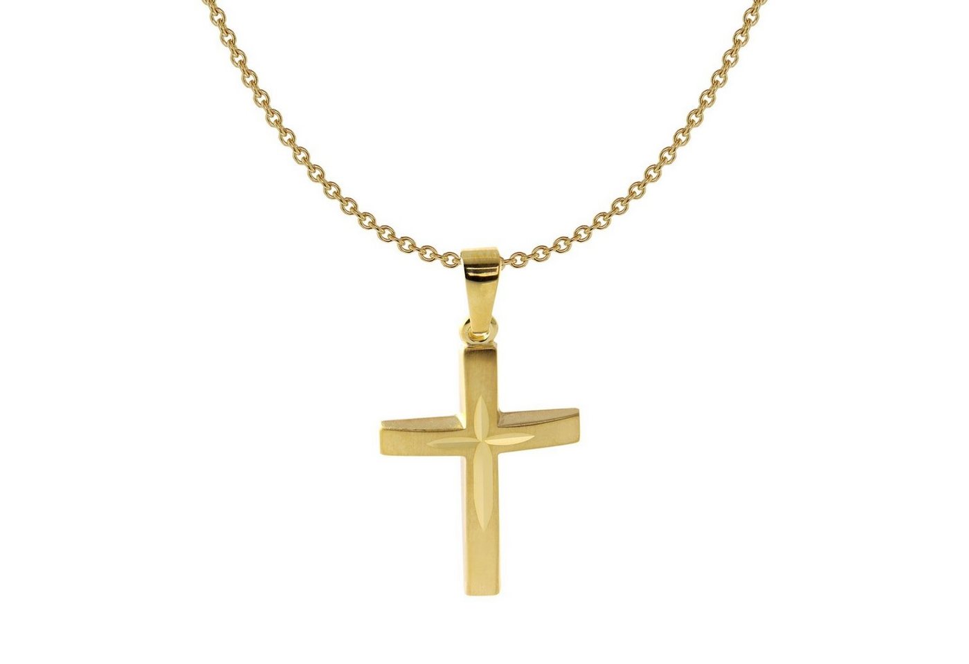 Acalee Kette mit Anhänger mit Kreuz-Anhänger 333 / 8K Gold von Acalee