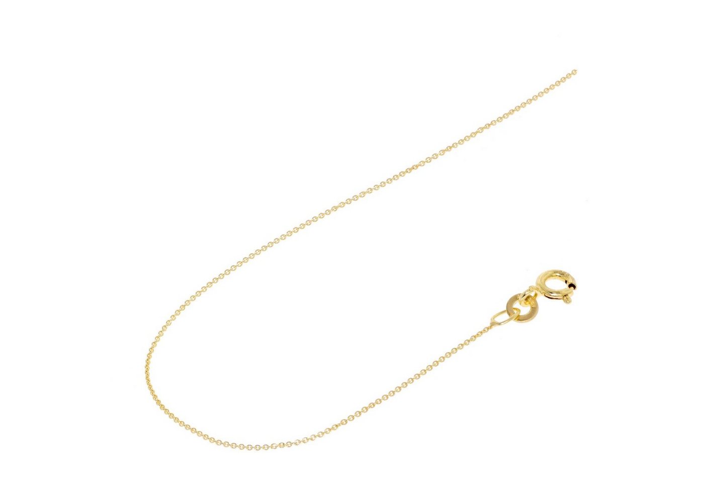 Acalee Kette ohne Anhänger 333 Gold / 8 Karat Anker-Kette 0,8 mm von Acalee