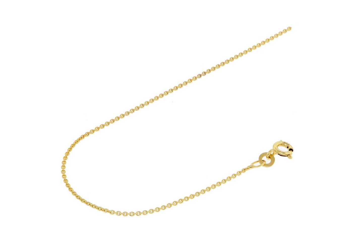 Acalee Kette ohne Anhänger 333 Gold / 8 Karat Anker-Kette 1,1 mm von Acalee