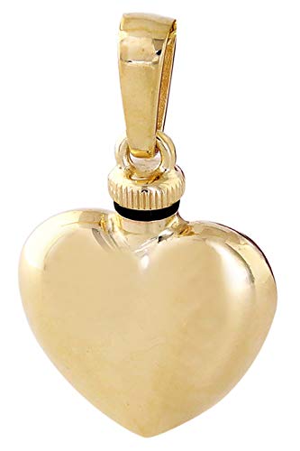 ACALEE Urnen-Anhänger Herz 375 Gold / 9 Karat zauberhafter Halsschmuck für Frauen, elegante Geschenkidee für Damen, 80-8002 von ACALEE