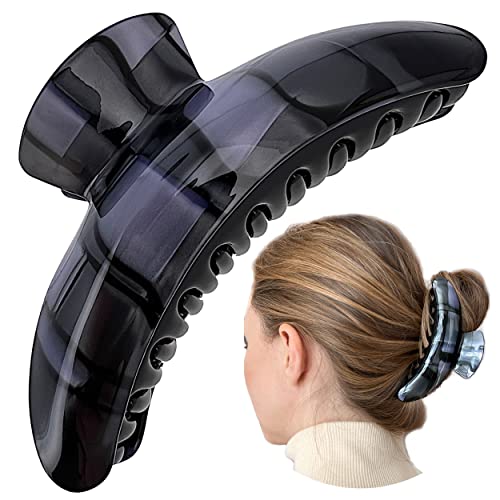 Große Haarklammer XXL 12 cm/Haarspangen Damen Groß Hochwertig/Haar Klemmen Spangen Grosse/Haarspange Groß/Haar Accessoire Bananenclip Haarspange/Claw Clip Haarschmuck Damen (Schwarz) von Accent aigu