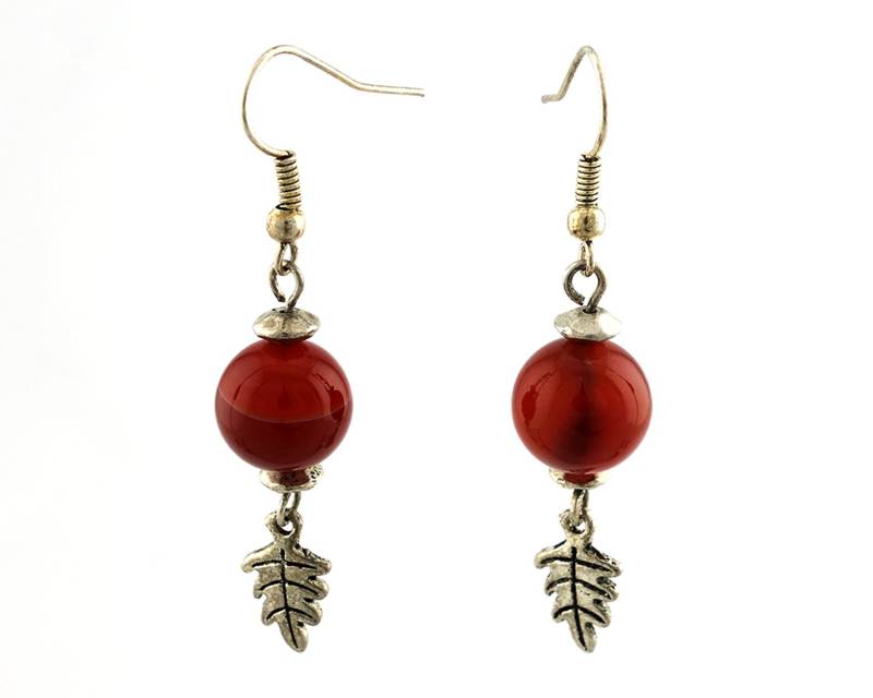Karneol Und Blatt Tropfen Ohrringe Karneol Und Blatt Tropfen Ohrringe von AccentAllusions