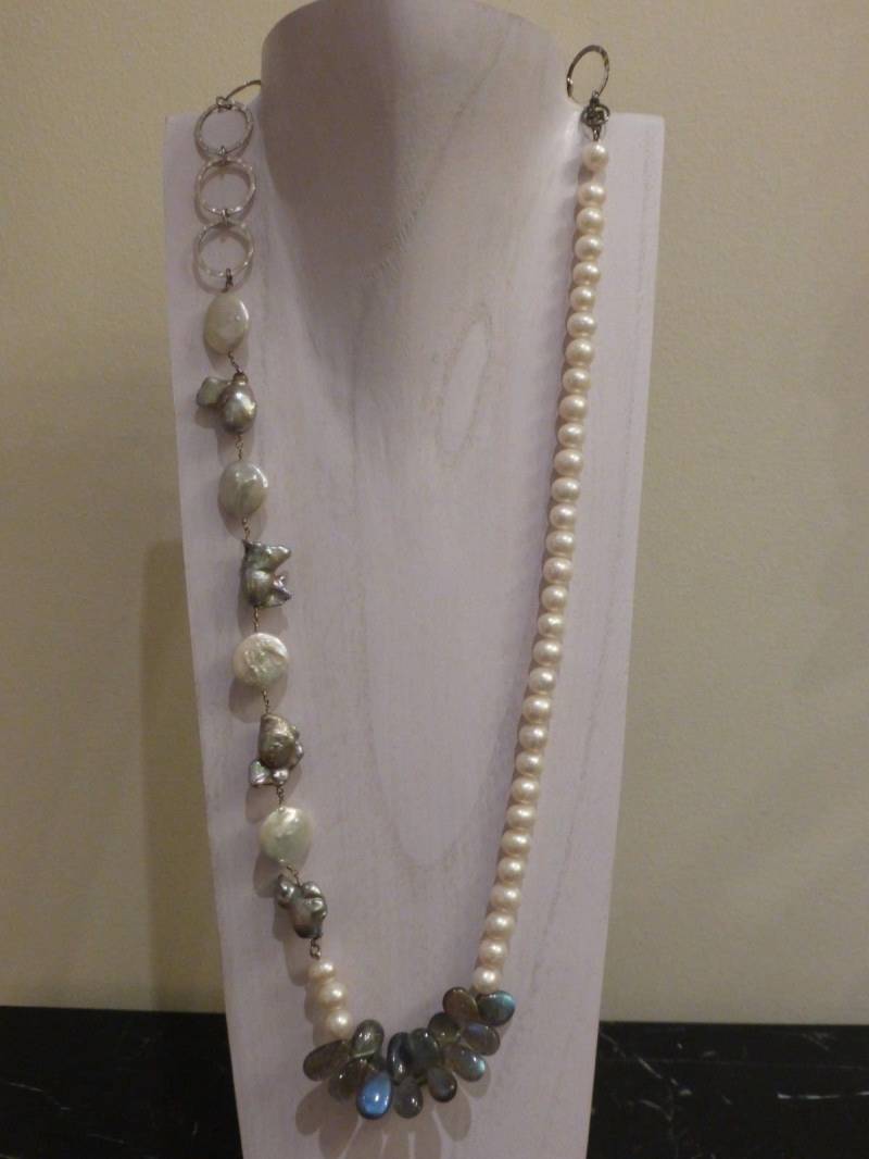 Signierte Jq Fashion Perlen Und Halskette 16 " von AccentsAntiquesMore