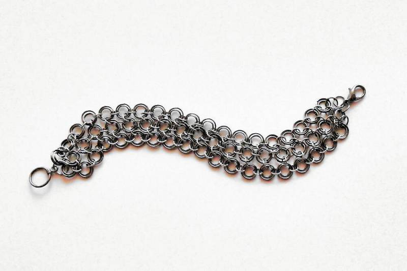 Handgefertigtes Chainmaille Armband, Kettenarmband, Manschettenarmband, Mittelalter Schmuck, Unisex Modeschmuck, Geschenkidee von AccentsByCat