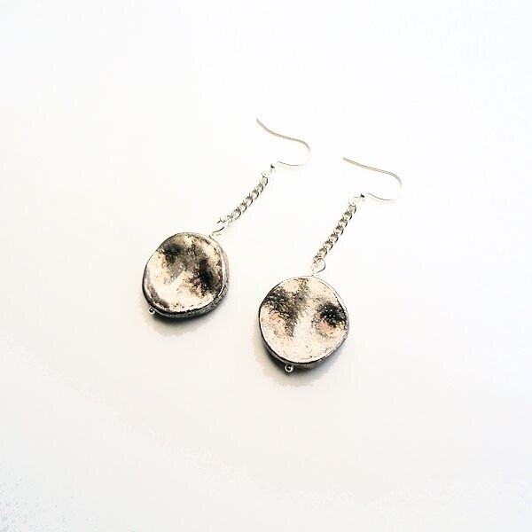 Silber Baumelnde Ohrringe, Nickel Freie Kettenohrringe, Geschenkideen, Handgemachte Einfache Modeschmuck von AccentsByCat