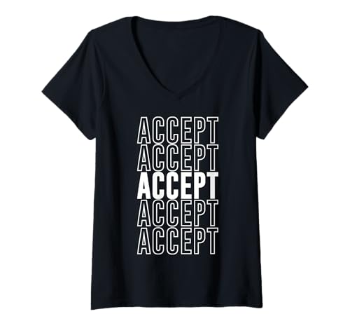 Damen Akzeptieren T-Shirt mit V-Ausschnitt Damen Akzeptieren T-Shirt mit V-Ausschnitt von Accept Apparel