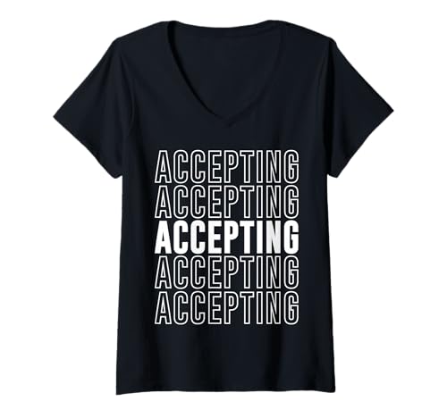 Damen Akzeptieren T-Shirt mit V-Ausschnitt Damen Akzeptieren T-Shirt mit V-Ausschnitt von Accepting Apparel