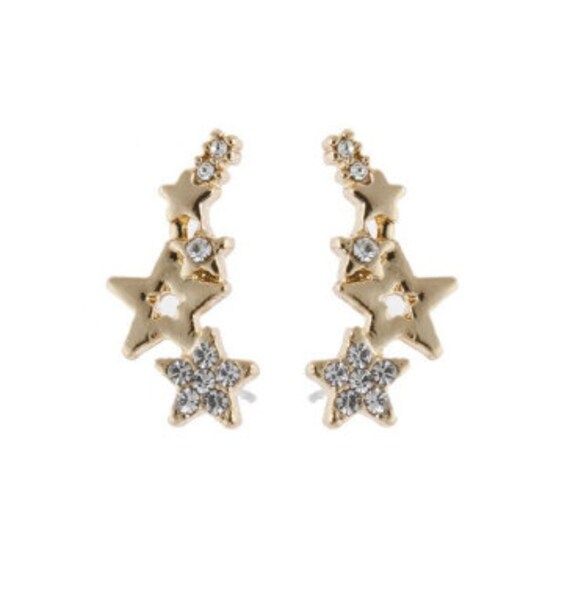 stern Elegant Glänzend Gelb Vergoldet Ohrringe Geschenke Damen Mode stern Elegant Glänzend Gelb Vergoldet Ohrringe Geschenke Damen Mode von AccesorizeCo