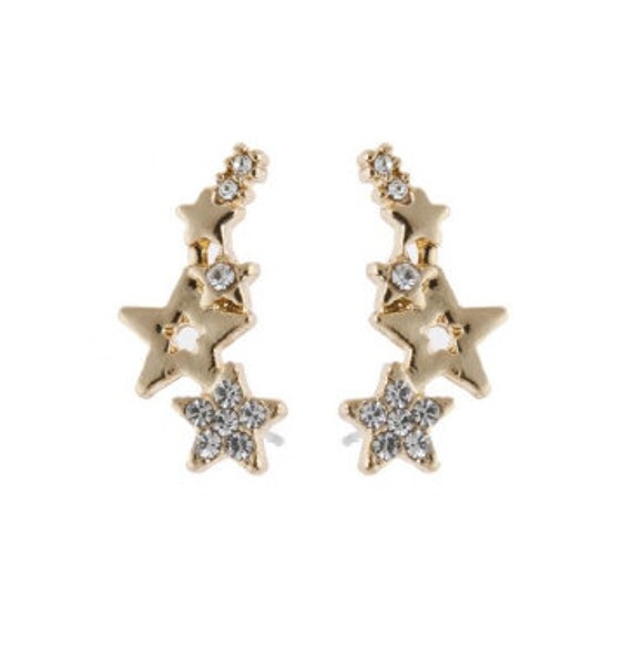 stern Elegant Glänzend Gelb Vergoldet Ohrringe Geschenke Damen Mode von AccesorizeCo