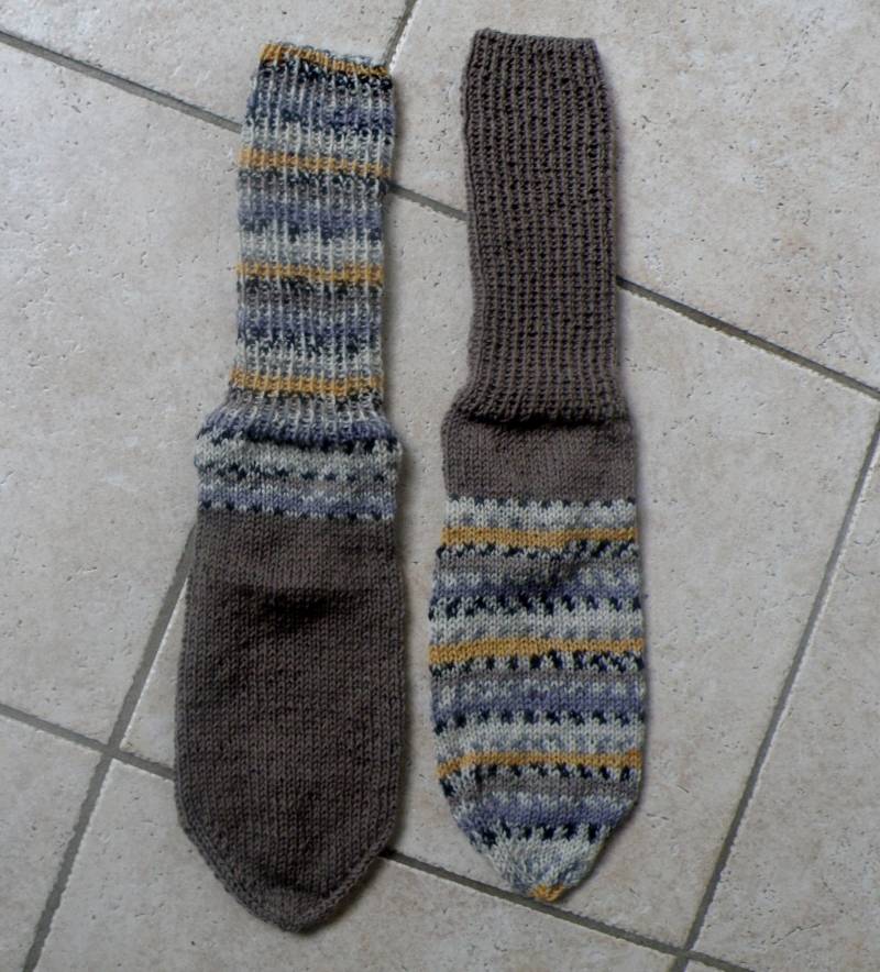 Handgestrickte Bunte Wollsocken Mit Kuschelfaktor, Größe 40/41, Erdfarben/Blau/Ocker, Geschenk Zu Jedem Anlass von AccessoiresByMarja