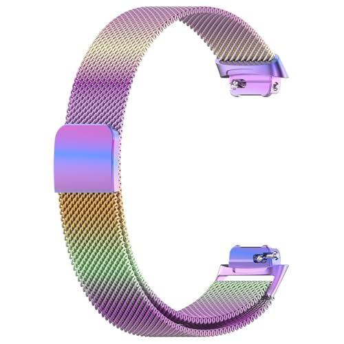 Weiche Metallarmbänder, kompatibel mit Fitbit Inspire 3, für Damen, Ersatz für Fitbit 3, bunt Weiche Metallarmbänder, kompatibel mit Fitbit Inspire 3, für Damen, Ersatz für Fitbit 3, bunt von Accessonico
