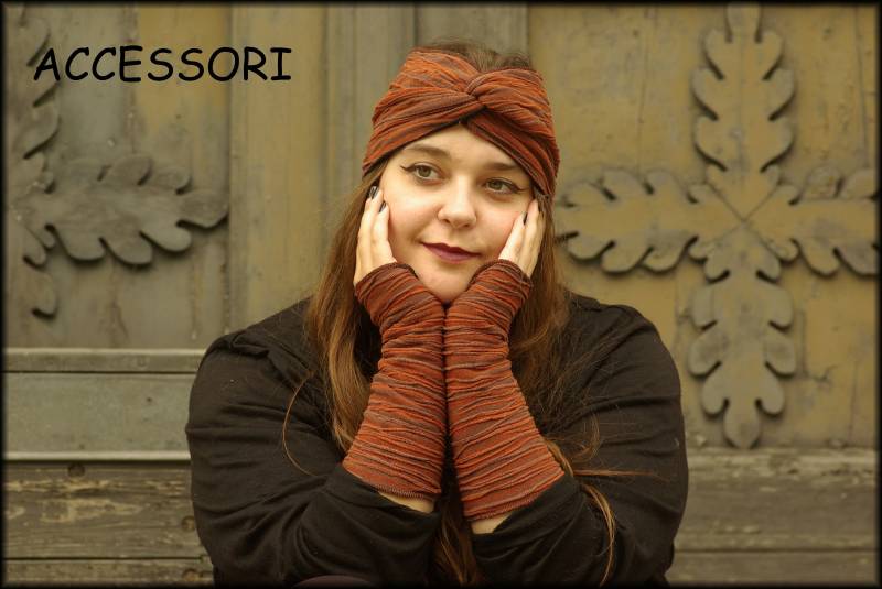 Armstulpen Damen Stulpen Viskose Zimt Rost Orange Pulswärmer von AccessoriDE