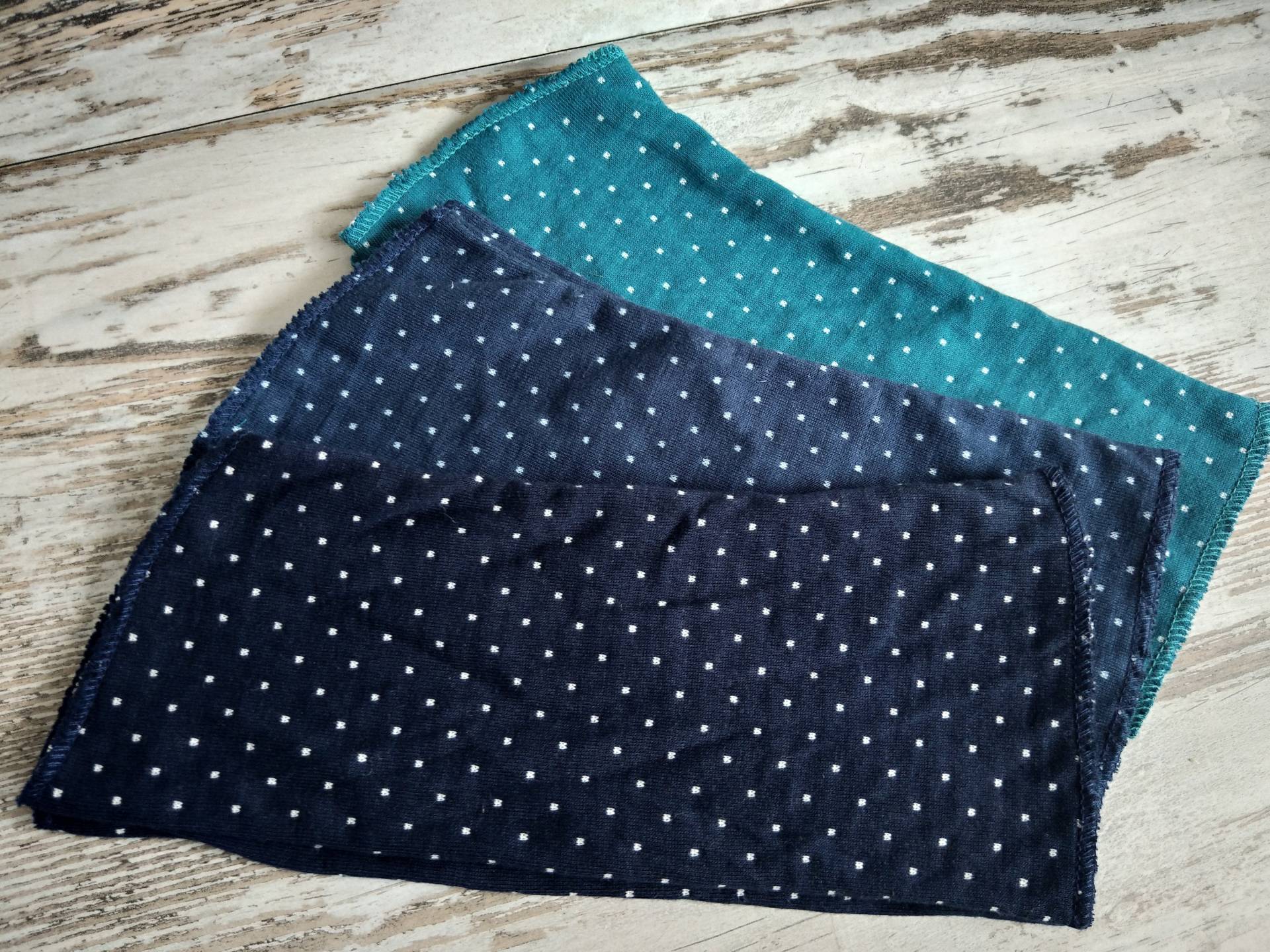 Armstulpen Stulpen Wendestulpen Handstulpen Baumwolle Gestreift Blau Petrol Streifen Gepunktet Punkte Pulswärmer Sommerstulpen Maritim von AccessoriDE