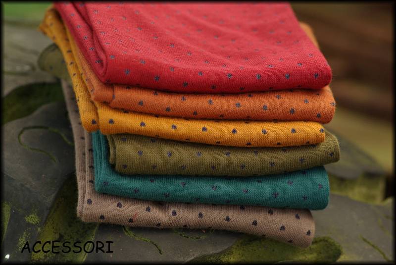 Leichte Armstulpen Stulpen Wendestulpen Handstulpen Baumwolle Gestreift Gepunktet Punkte Pulswärmer in Herbstfarben Handwärmer von AccessoriDE