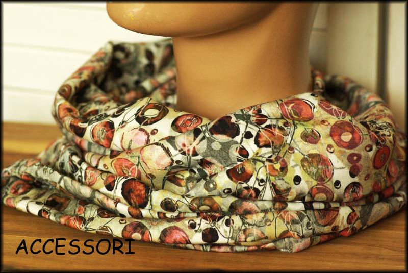 Loop Schal Wickelschal Braun Beige Herbstliche Farbtöne Viskose Halsschmuck von AccessoriDE