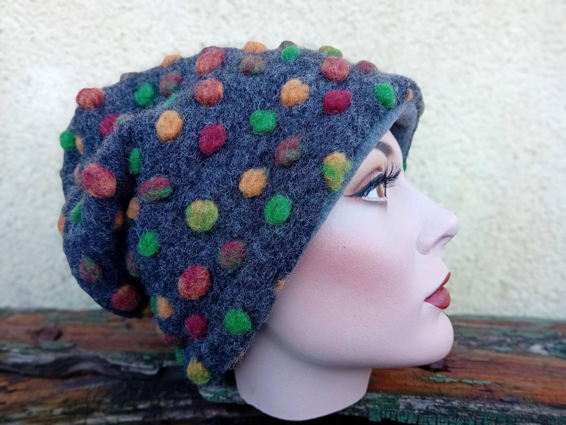 Wollmütze Mütze Beanie Wolle Gepunktet Grau Herbstfarben Gelb Grün Braun Warm Gefüttert Mit Fleece Kuschelig Wollmütze Mütze Beanie Wolle Gepunktet Grau Herbstfarben Gelb Grün Braun Warm Gefüttert Mit Fleece Kuschelig von AccessoriDE