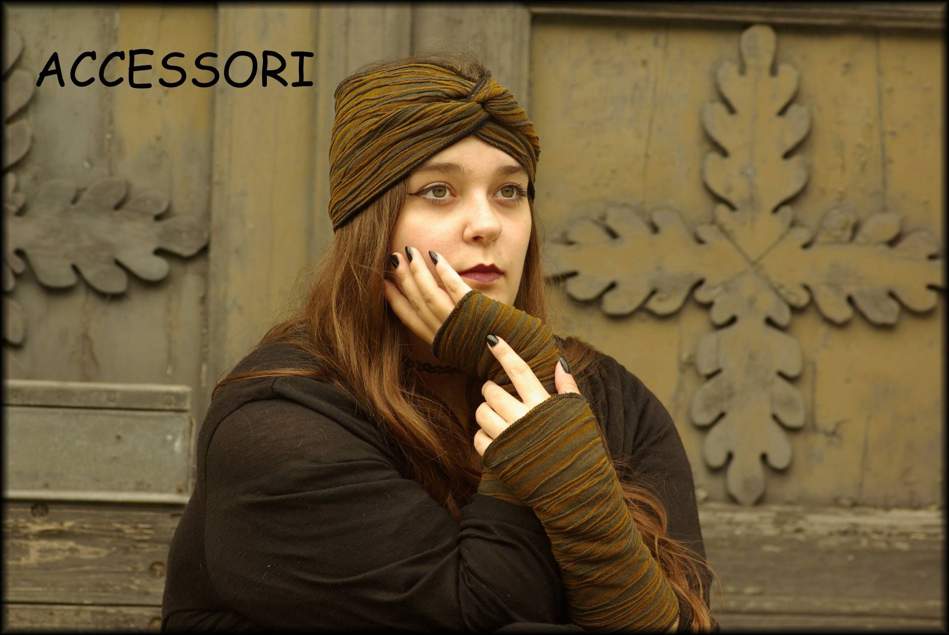 stirnband Viskose Oliven Grün Knotenstirnband von AccessoriDE