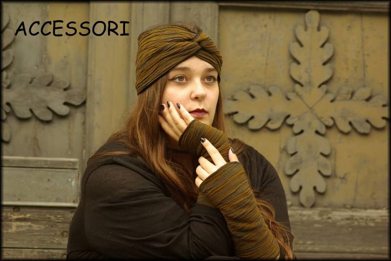 stirnband Viskose Oliven Grün Knotenstirnband von AccessoriDE