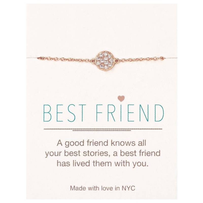 Armband Für Den Besten Freund Geschenke, Freundschaftsarmband, Bester Kreis Pave Disc Armband, B216-13 von AccessoriesAtelier