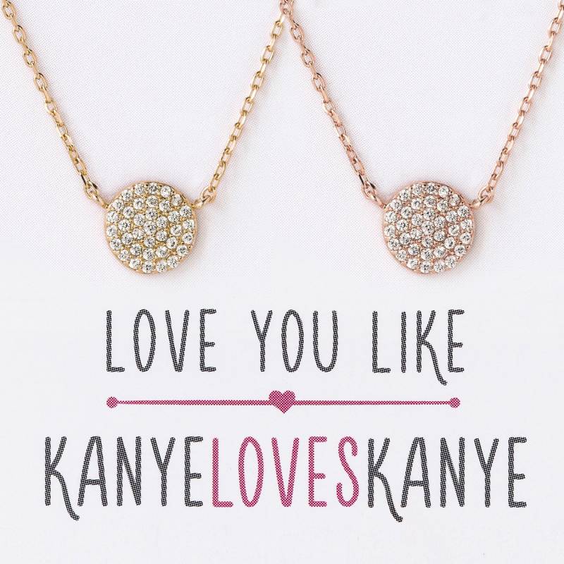 Bester Freund Geschenke, Halskette, Freundgeschenk, Freundschaft Pave Disc N246-17 von AccessoriesAtelier