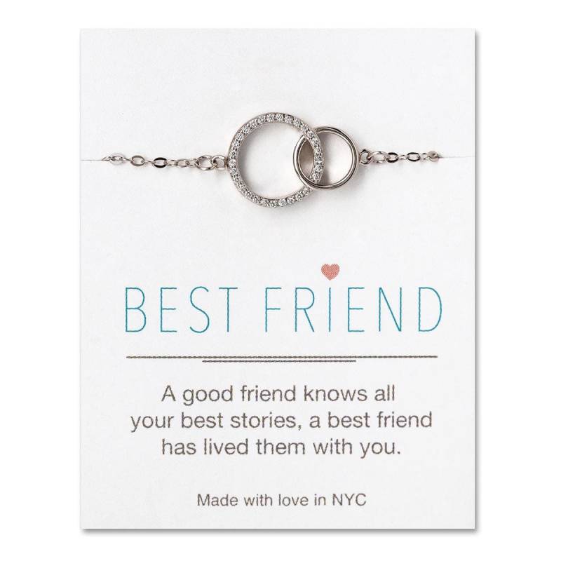 sterling Silber Interlocking Kreis Armband Bff Freundschaftsschmuck von AccessoriesAtelier
