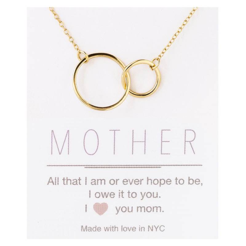 Halskette Für Mama, Geschenke Für Mutter-Tochter-Halskette, Mama-Halskette, Verriegelung Kreise Halskette, N317-12 von AccessoriesAtelier
